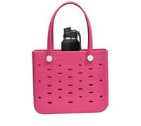 Beach Bag - Beach Bag | Lightweight Breathable Beach Bag | Breathable EVA Beach Bag with Holes Design, Large Capacity Lightweight Portable Travel Bag for Women, hot pink, Consulte la descripción