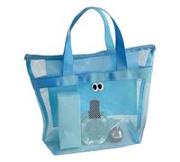 Beach Bag - Beach Bag | Multifunctional Large Tote | Ventilated Beach Carrier with Zipper | Breathable Sun Candidate | Lightweight Coastal Satchel | Beach Accessories, Blue, riferimento alla