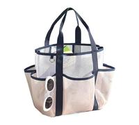 Beach Bag, Foldable Cosmetic Pouch for Swimming Pool, Large Quick Dry Mesh Bag for Yoga, Holidays, Pool, Fishing, Camping, Weekend Trips and Picnic, Light pink, Se référer à la description