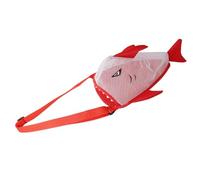 Beach Bag for Collecting Shells | Cute Shark Design Mesh Bag | Foldable for Shells and Fossil Collection | Accessory for