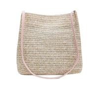 Beach Bag for Women Big Bags Handmade Woven Travel Handbags Shopping Handbags Women Handbags Messenger, pink, One Size