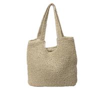 Beach Bag For Women Summer Woven Beach Tote Bag Shoulder Handbags Bag over The Shoulder Bags for Men (White, One Size)