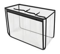 Beach Bag Organizer Insert with Zipper Clear Bogg Bag Insert Waterproof Bogg Divider Liner with Multiple Pockets Practical for Travels Swimming Pool Work223(black,1 shipped without buttons)