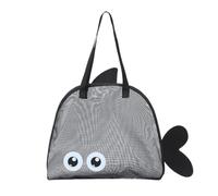 Beach Bag - Reusable Grocery Shopping Bag, Large Versatile Women's Travel Gym Holiday Summer, Black, Se référer à la description, Refer to description