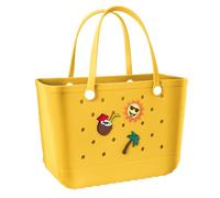 Beach Bag Rubber Beach Tote Bag- Rubber Tote Bags Waterproof Handbag for Women, Extra Large Travel Bag for Pool Boat Sports, Yellow, XL