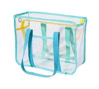 Beach Bag - Stadium Approved, Water Resistant Bag | Fashionable Zipper for Swimming Gym Travel | Elegant PVC PVC A, B, Consulte la descripción, See description