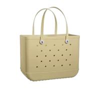Beach Bag, Travel Cosmetic Bag, EVA Material Large Capacity and Portable, Suitable for Outdoor Travel and Home use(Khaki,S 28 * 11 * 21CM)