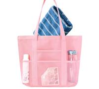 Beach Bag - Waterproof Tote Bags for Women, Mesh Pool Bag, Waterproof Mesh Construction with Spacious Large Capacity Design for Swimming, Sports, Gym, Travel, Water Bottles, Towels, Sunglasses