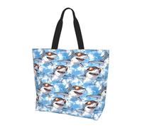 Beach Bags Cute Spectacled Shark Print Women Tote Bag Foldable Shoulder Bag Lightweight Handbag For Teacher Travel Swimming