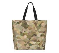 Beach Bags Polygonal Camouflage Pattern Artwork Women Tote Bag Large Shoulder Bag Waterproof Handbag For Swimming Travel Teacher