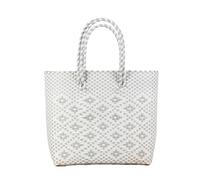 Beach Bags Waterproof Sandproof Hand-woven Vegetable Basket Large Travel Camping Picnic Shoulder Tote(Grey)