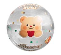 Beach Balls, 23.6 Inch Transparent Large Inflatable Outdoor Toy, Fun Activity Ball for Kids Backyard Vacation Beach Park Party Family Gathering