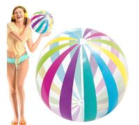 Beach Balls - PVC Large 14x13x1cm | Inflatable Beach Balls for Pool Use - Fun Floating Toy with Rainbow Coloured Balls for Outdoor Water Games
