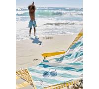 Beach / Bath Towel with Recycled Cotton striped blue