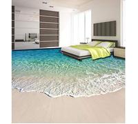 Beach Beautiful Seaside Scenery 3D Floor Waterproof Floor Mural Painting 3D Flooring Bathroom Home Decoration-200 * 140cm