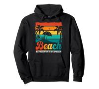 Beach Best Prescription To Depression Retro Tropical Summer Pullover Hoodie