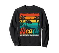 Beach Best Prescription To Depression Retro Tropical Summer Sweatshirt