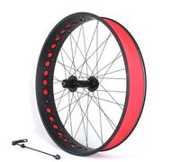 Beach Bike Front Rear Wheels Disc Brake Snow Wheelset 26”X 4.0/4.9'' Fat Tire Wheel Set Aluminum Alloy Rims 36H Hubs 14G Spokes QR 135mm/190mm For 7-11s E-Bikes(Black,Rear)