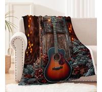 beach blanket 150x200 cm Guitar Door blanket cover Soft Warm Polyester Throw for Bed Couch Outdoor Picnic Camping, Cozy Lightweight, Pet Use EM2130-394
