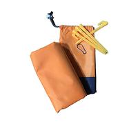 Beach Blanket, Picnic Blanket, Sand Free Beach Mat Waterproof Lightweight Extra Large 210 x 200cm/78.7*82.7IN with 4 Fixed Nails for Beach Camping Outdoor Garden Park Grass Travel Hiking (Orange)