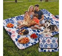 Beach Blanket Waterproof Sandproof, Outdoor Picnic Blankets Blue,Extra large Beach Mat 200x300cm Foldable Portable Easy-to-Clean,Outdoor Blanket for Hiking,Camping,Grass,Park Playmat Mandala (3) UZ-32
