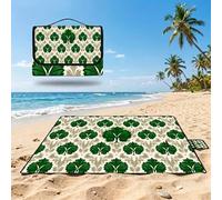 Beach Blanket Waterproof Sandproof, Outdoor Picnic Blankets Green, Small Beach Mat 150x80 cm Foldable Portable Easy-to-Clean,Outdoor Blanket for Hiking,Party,Camping,Grass,Park Playmat beige (2) UZ-95