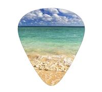 Beach Blue Sky Sea Premium Bass Electric Guitar Picks,Guitar Plectrum For Unparalleled Musical Experience