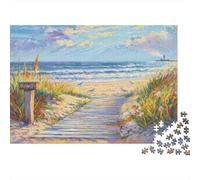 Beach Boardwalk Jigsaw Puzzles for Adults Interesting Puzzles 1000 Jigsaws Educational Games Home Decoration Gifts 52x38cm/1000pcs