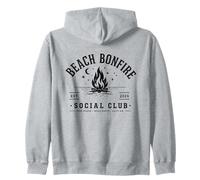 Beach Bonfire Social Club Beach Vacation Vibes Summer Zip Hoodie
