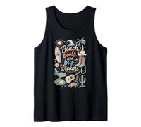 Beach Boots Big Dreams Surf Palm Tree Cowboy Country Tank Top