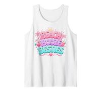 Beach Booze Besties Funny Drinking Friends Summer Vacation Tank Top