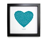 Beach Boys - God Only Knows - HEART SHAPED DESIGNER PERSONALISED PRINT Framed in a 23 x 23 cm Boxed Frame
