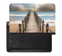 Beach Bridge Passport Cover Protector Rfid Blocking Passport Holder Id Card Holder Secure Travel Wallet Organizer for Passport Tickets Credit Cards, style, One Size