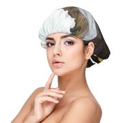 Beach Brown Boxer Dog Portrait,Adult's Satin Sleeping Cap - Women's Elastic Sleep Bonnet, Adjustable Overnight Hair Cover