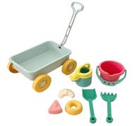 Beach Bucket Set - Building Kit, Coastal Play Accessories | Wheeled Trolley Design Storage Organizer, Creative Learning Activity Toy Encourages Imagination Skills, Ideal Seaside Garden