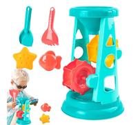 Beach Bucket Set - Summer Sand Play Windmill | ABS, 250g, Includes Windmill + 2 Shovels + 2 Molds, For Family Beach Bathroom Swimming Pool, Easy Carry Safe Play