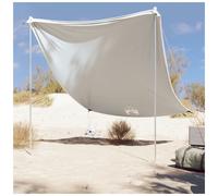 vidaXL Beach Canopy with Sand Anchors Beach Tent Sun Shelter Grey 214x236 cm