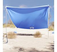 vidaXL Beach Canopy with Sand Anchors Beach Tent Sun Shelter Blue 304x300 cm
