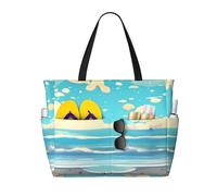 Beach cartoon Multifunctional Beach Travel Bag Multi Pocket Fashionable Design Suitable for Various Outdoor Venues