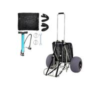 Beach Carts for The Sand W/ 12" TPU Balloon Wheels 165LBS Loading Capacity Adjustable Height for Picnic Fishing for Beginners DIY(14x14.7in)