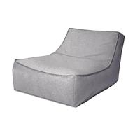 Beach Chair Bean Bag Chairs Cover For Adults Cotton Linen Outdoor Waterproof Bean Bag Lounger Cover Without Filler Garden Beach Pool Side Sofa Bed Pouf Salon ( Color : Pouf -light grey , Size : Empty
