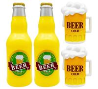 Beach Chair Clips,4Pcs Cartoon Glasses Beer Bottle Towel Clips,Funny Decorative Clothespins for Beach Chairs Patio and Pool Accessories