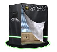 Beach Chair Cover, 135x105x175/140cm Outdoor Garden Swing Chair Cover with Durable PVC Coating, 210D Oxford Fabric Waterproof Winterproof Rip-Proof Breathable Beach Chair Protective Cover