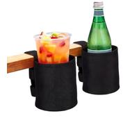 Beach Chair Cup Holder 2pc - Clamp Armrest Storage | Camping Pool