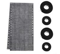 Beach Chair Replacement Fabric Cover Set with Elastic Cords Waterproof Nylon Deck Chair Repair Kit for Outdoor Lounge Chairs 160 x 43 cm with 4 Elastic Ropes UV Resistant Multiple Colors(dark gray)