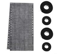 Beach Chair Replacement Kit Fabric Cord Deckchair Repair Cloth Mesh Cover 160 X 43 Cm With Elastic Ropes For Outdoor Garden Patio Furniture Lounger Recliner Beach Chair, Deckchair Fabric(dark gray)