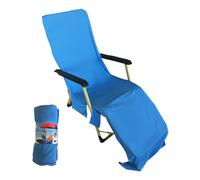 Beach Chair Towel Cover - Microfiber Pool Lounger Sheet, Outdoor Sun Bed Wrap | Garden Patio Recliner Towel Liner, Quick Drying Fabric with Corner Pockets for Hotel Swimming Pool Resort Chairs