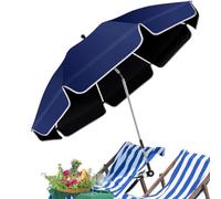 Beach Chair Umbrella With Clamp For Camping | 105-106cm Diameter Adjustable UPF 50+ Chair Umbrellas With Universal Clamp, Shade Umbrella,Portable Parasol For Beach Garden Backyard