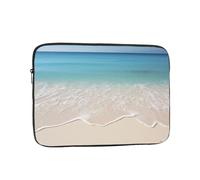 Beach Clear Sea Sand Laptop Case 15 inch, Shockproof Protective Computer Sleeve Cover Water Resistant Laptop Bag Carrying Tablet Cover Briefcase Handbags Gifts for Men Women