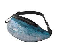 Beach Clear Sea Sand Print Unisex Pack Waist Bag Travel Accessory for Outdoor Activities and Everyday Use